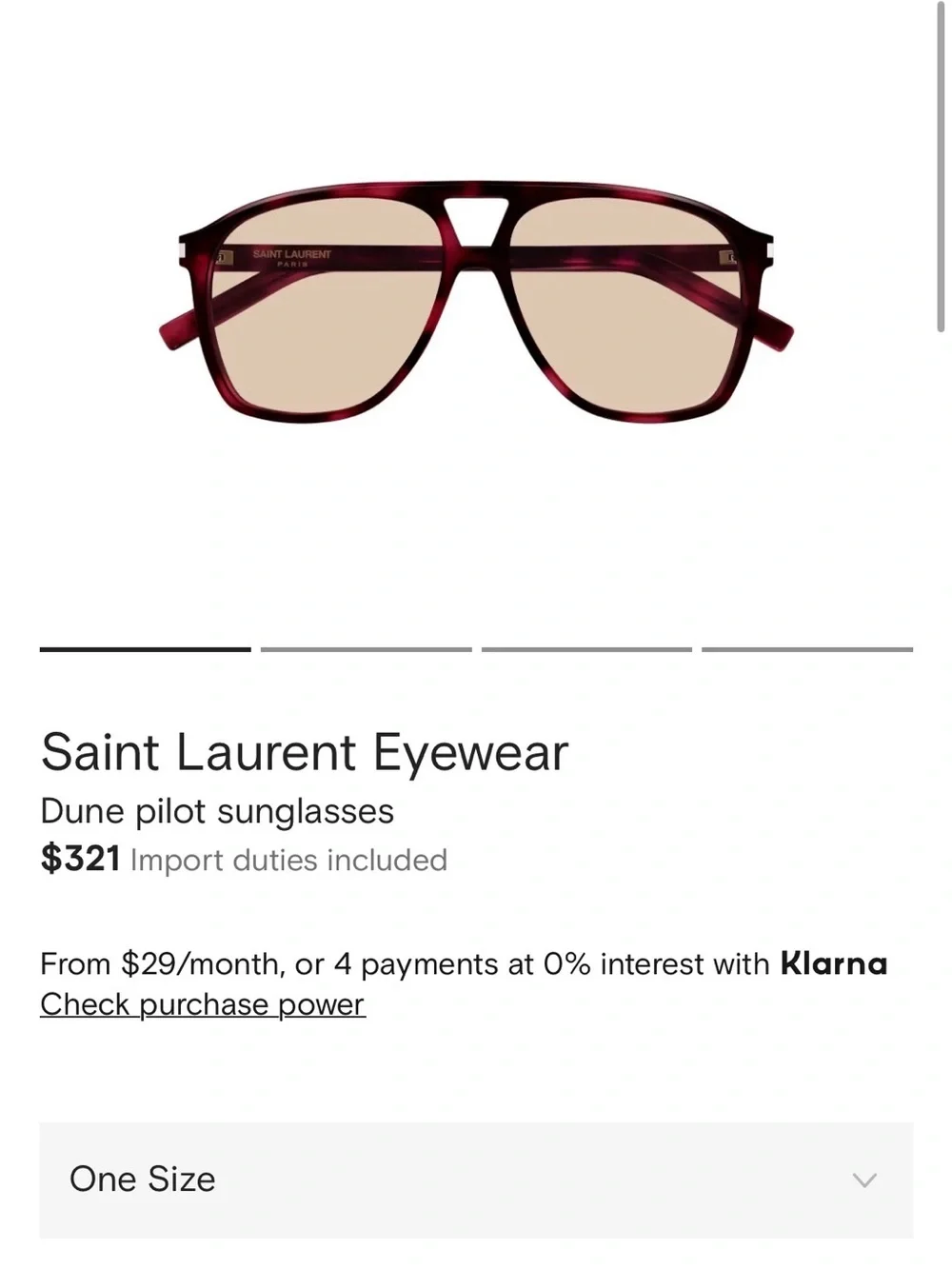 Saint Laurent Pilot Sunglasses